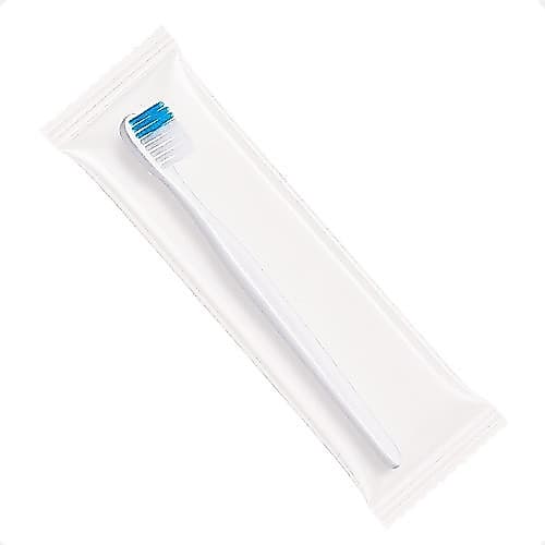 Kit 10 Escova Dental Descartável Hotel Pet Doação Motel   Branco Higiene