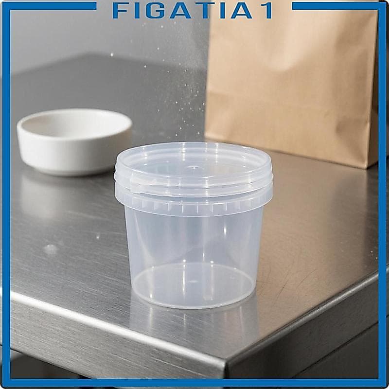 [Figatia1] Recipiente De Armazenamento De Abertura De Grau Amplo Balde De Qualidade Alimentar De Parede Grossa
