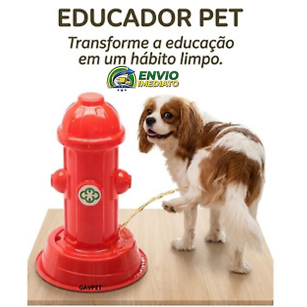 Sanitário Pet Hidrante Poste educador para Cachorro com base coletora xixi para cães