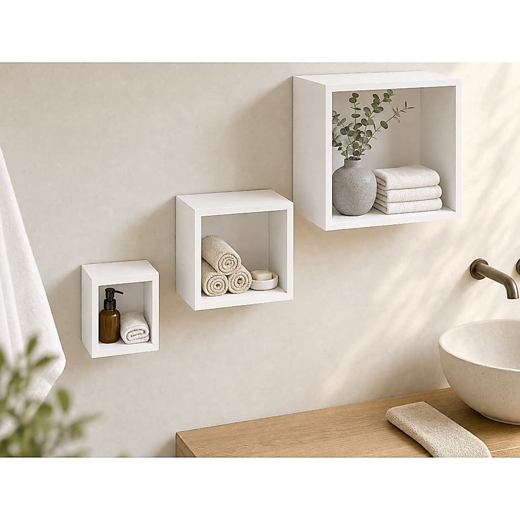 Kit Nichos 20 25 30 decorativos conjunto com 3 nichos 100% MDF para Quarto, Sala e outros ambientes