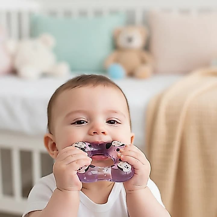 "Mordedor para bebe aliviar gengiva" Mordedor gelado Mickey e Minnie" brinquedo dentição 4 meses"