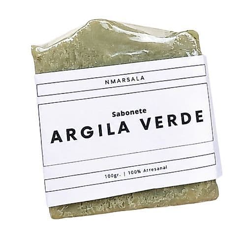 Sabonete em Barra Argila Verde Nmarsala 100g Orgânico de Limpeza Profunda