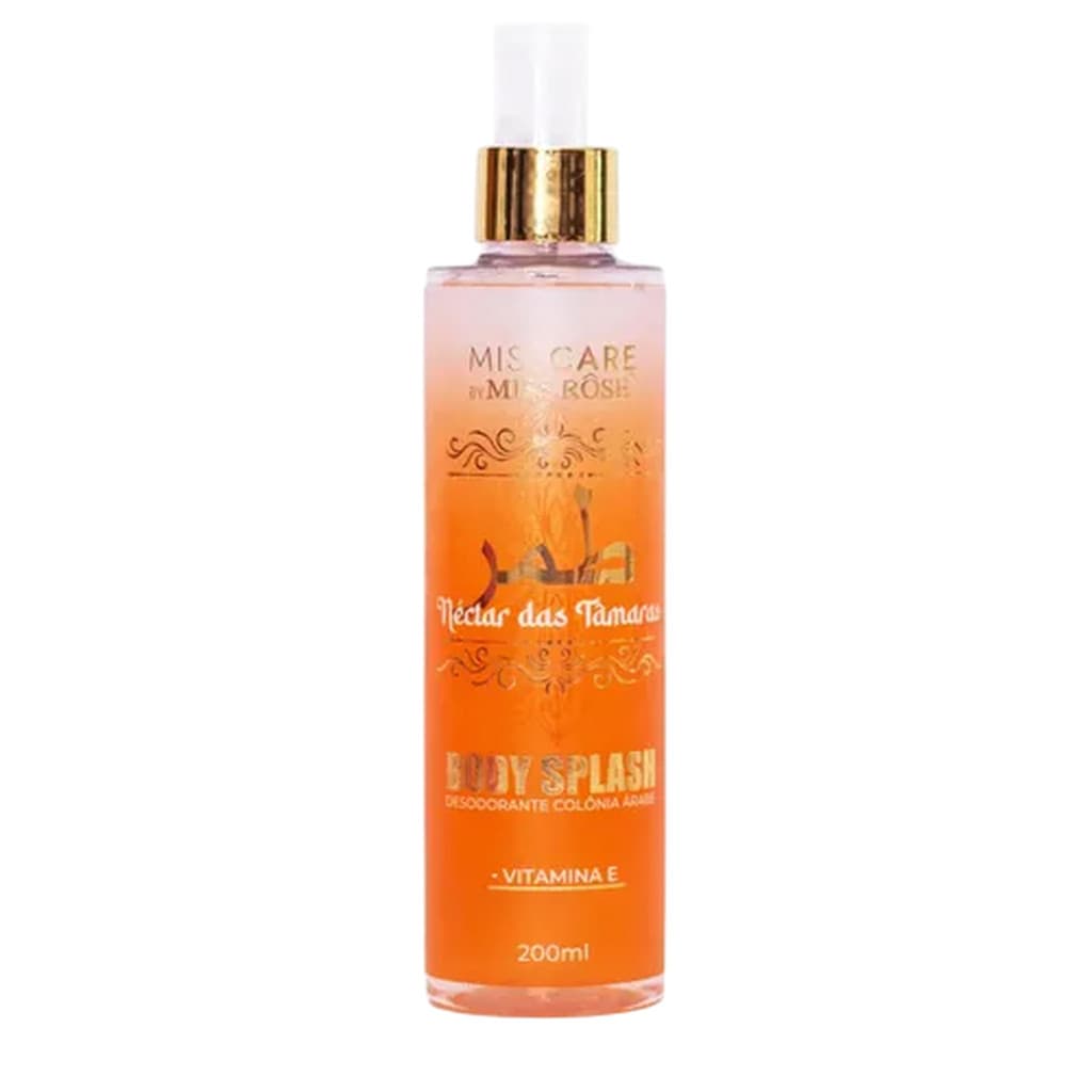Body Splash Colônia Árabe Néctar Das Tâmaras Miss Rôse 200ml