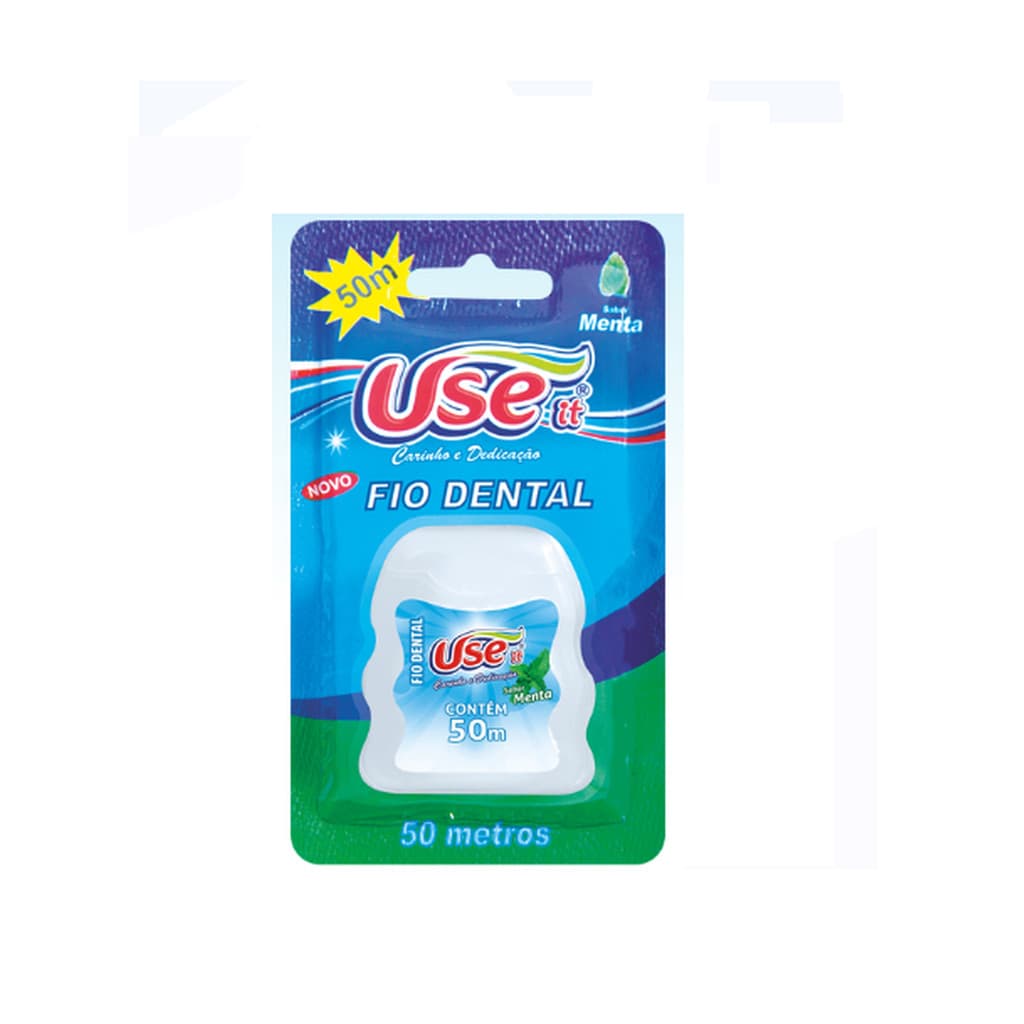 Fio Dental Use It 50 Metros Higiene Bucal Dentes Brancos