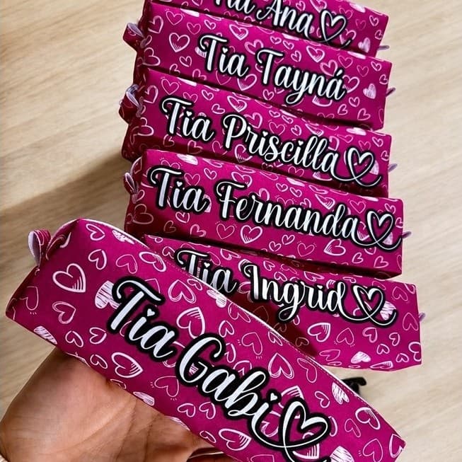 Estojo Personalizado Dia dos Professores | Presente Criativo | Necessaire Escolar Personalizada com nome