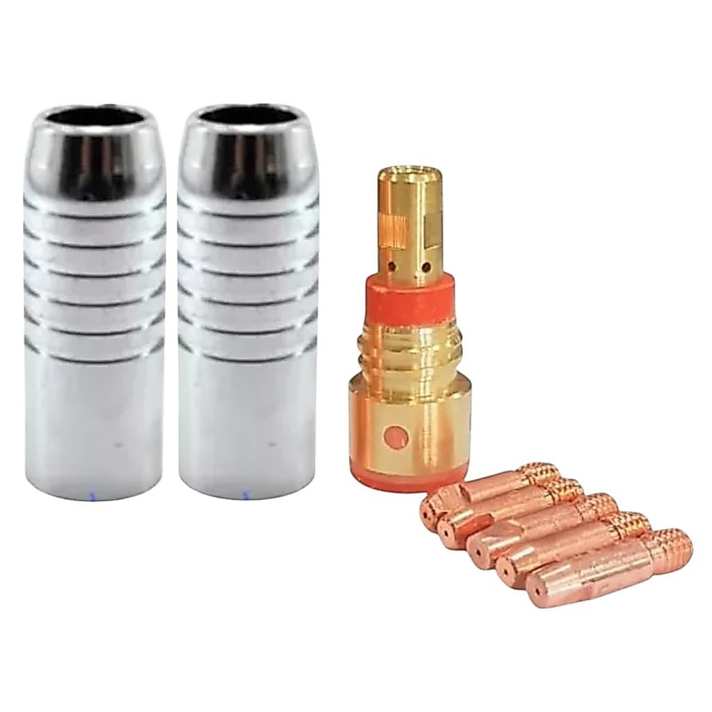 Kit Bico, Difusor E Bocal Tocha Solda Mig 1.0mm Tme-506 8pçs