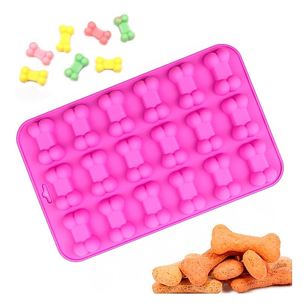 Forma Silicone Cachorro Osso Ossinho Gummy Biscoito Bombom