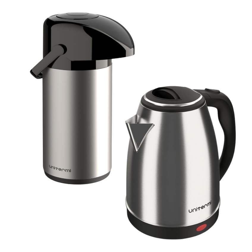 Chaleira Elétrica 110V + Garrafa Térmica Café Chá 0,6l Inox