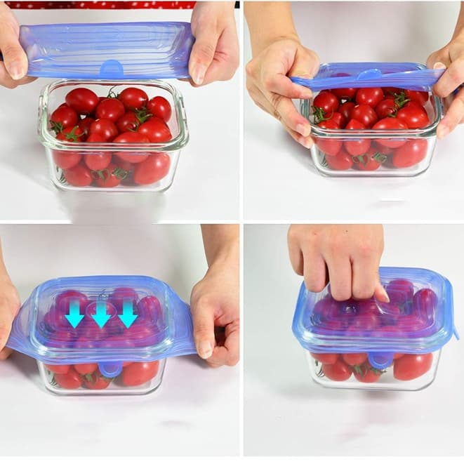 Kit 6 Tampas Panela Silicone Reutilizável Elástica Universal