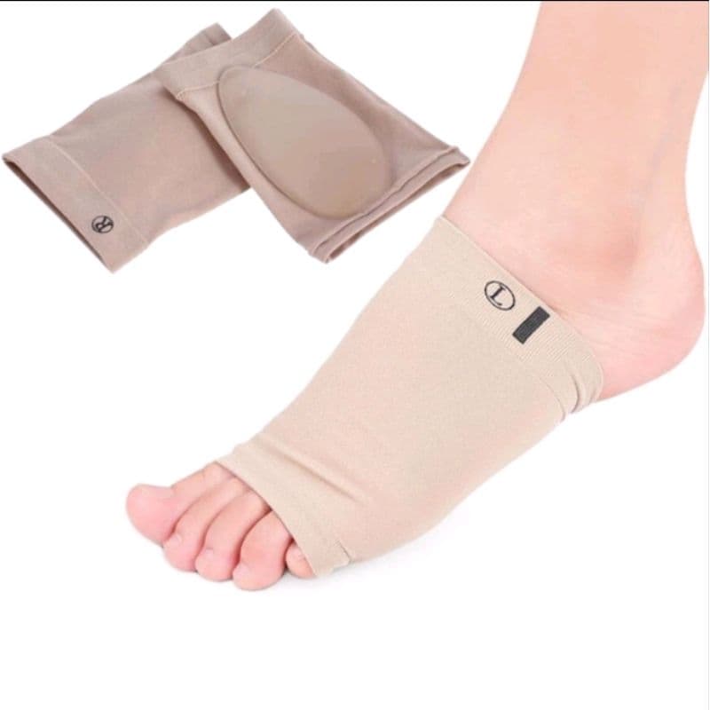 01 Par Manga De Suporte Do Arco Apoio Para Fascite Plantar No Calcanhar Cuidados