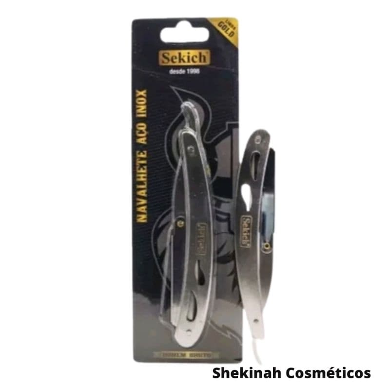 Navalhete Navalha Aço Inox Sekich Gold