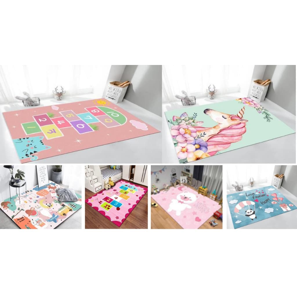 Tapete Infantil Super Macio Aveludado Estampa Feminina - Várias Estampas