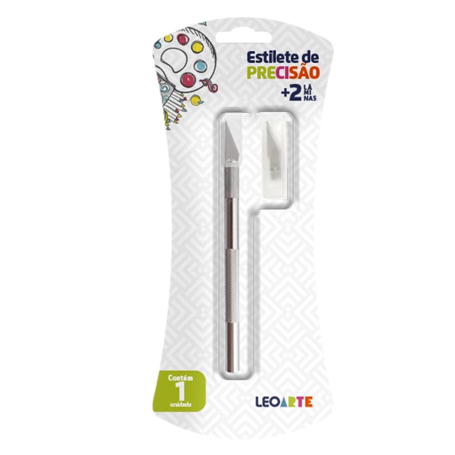 Estilete Bisturi de Precisão LeoArte + 2 lâminas extras