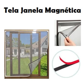 Kit 2 Telas Mosquiteiro Para Janelas com Imã Anti Mosquitos Tela Janela MAGNÉTICA