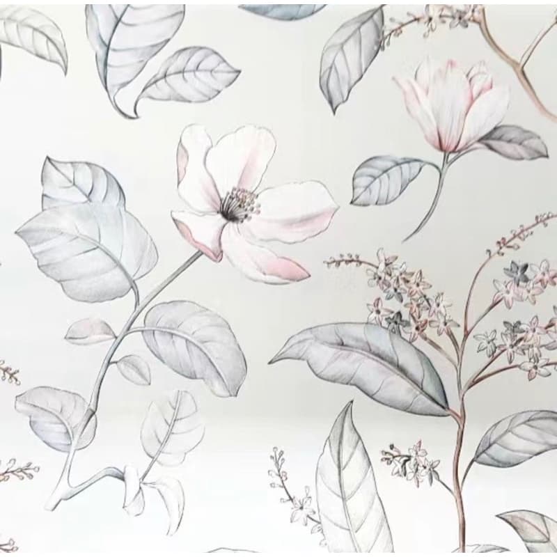 Papel de Parede  3D Flor  Folha  5 METROS x 45CM Adesivo Autocolante para Sala, Quarto