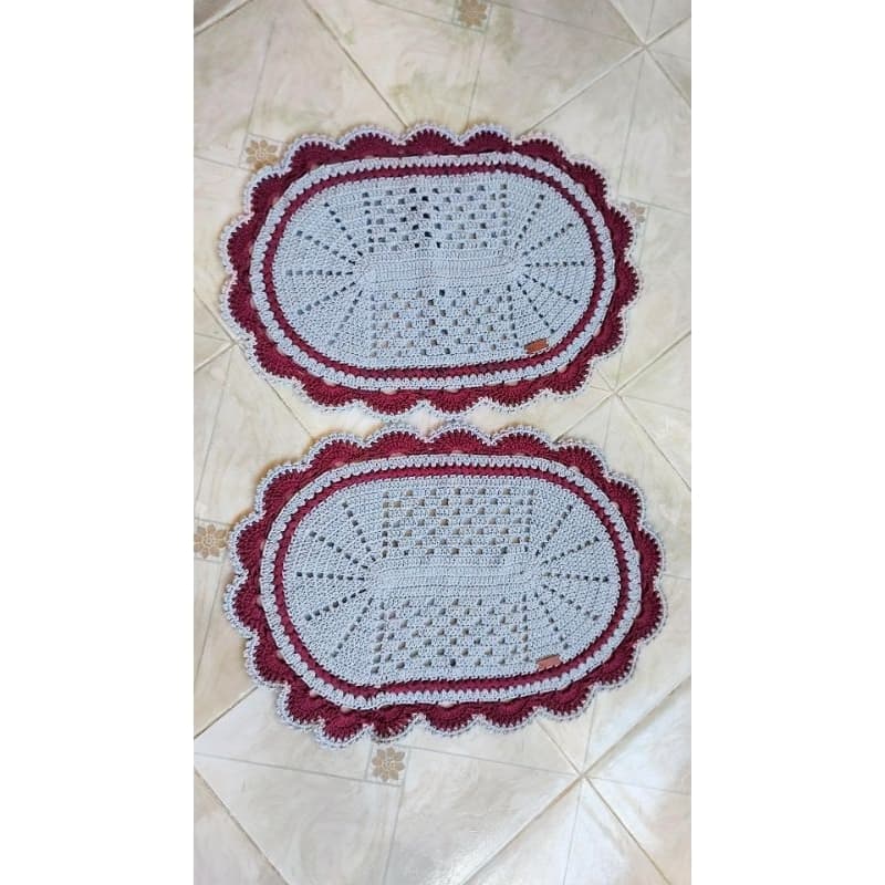 Kit de Tapetes de crochê, 2 peças