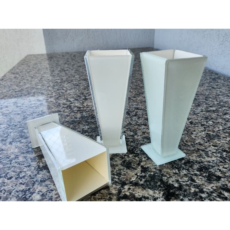 Vasos de Vidro Branco Para montagem de arranjos e decoração