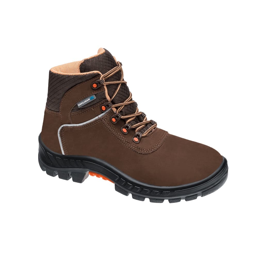 Bota De Segurança Marluvas Nobuck Marrom Premier 75BPR29 MSMC