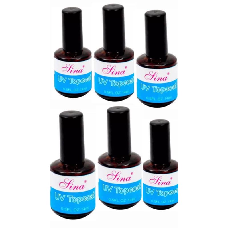 Top Coat Sina 14ml Led Uv Topcoat / Primer não é XED 6 PEÇAS