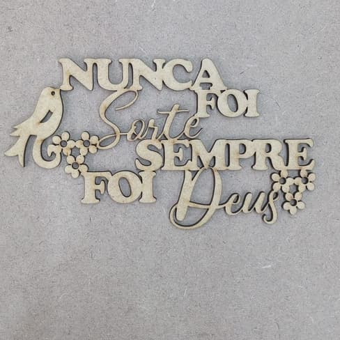 Palavra decorativa em MDF 3mm para parede