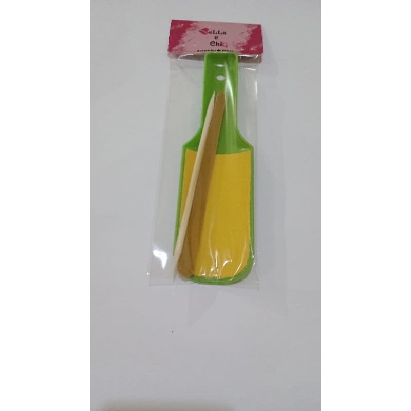 lixa concova  rala pé pedicure 10 kit Valéria ( 1lixa plástica 1 lixa unha 1 palito grande