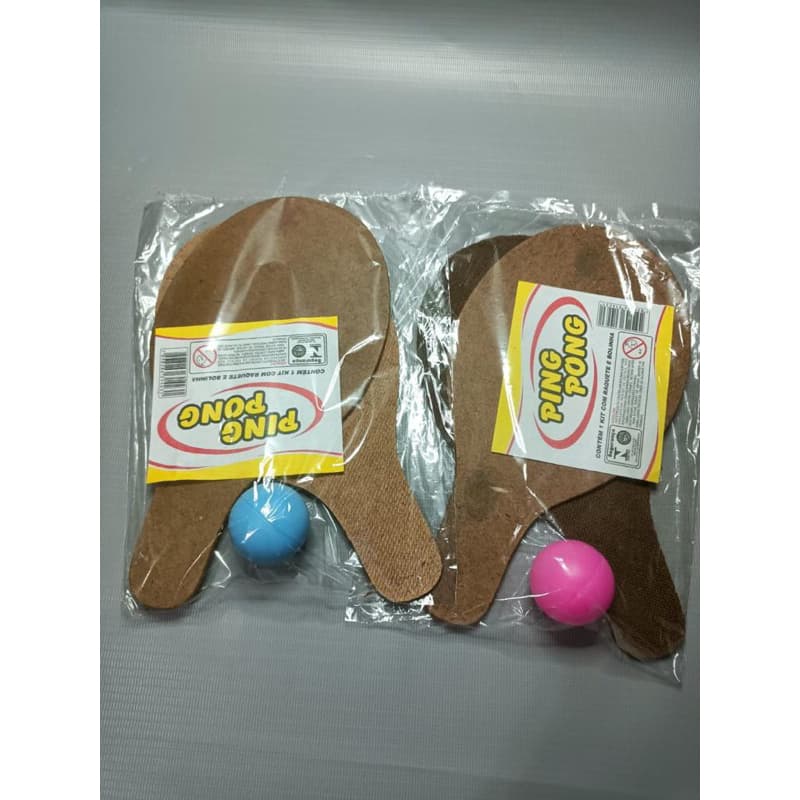 kit Ping-Pong raquetes de madeira e bolinha (personalizar)
