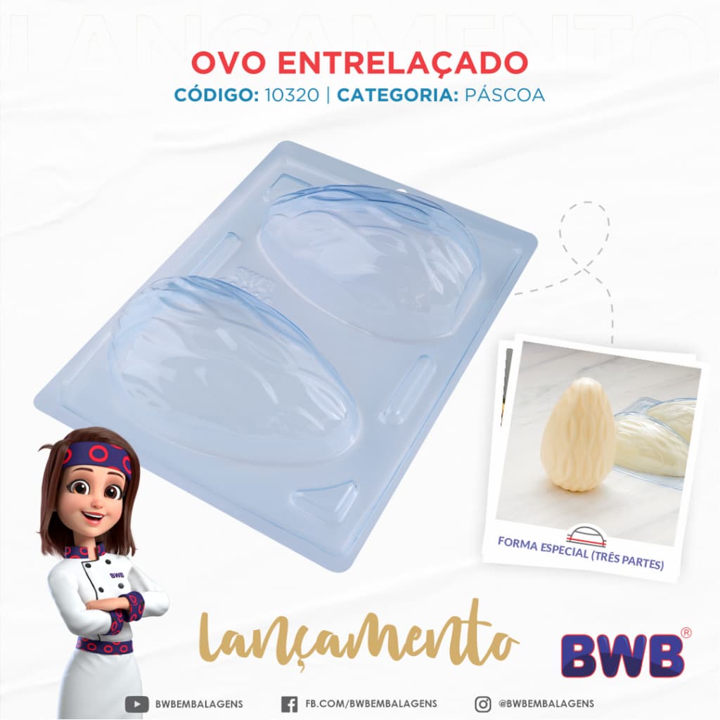 FORMA OVO ENTRELAÇADO BWB COD 10320 (TRES PARTES)