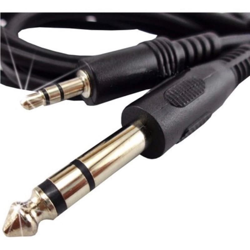 Cabo P2 P10 Estéreo Profissional 1.5 Metros Adaptador Mesa Som Bidirecional