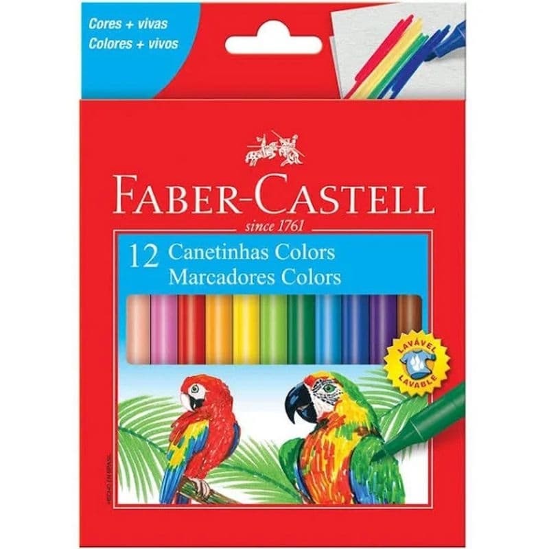 Canetinha Hidrográfica Faber Castell 12 Cores