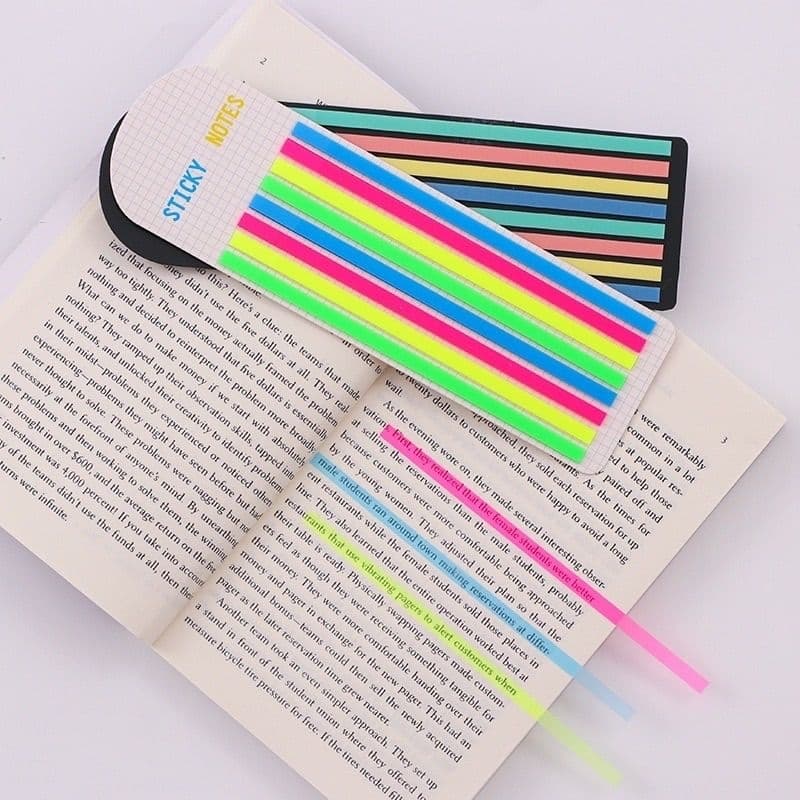 160Pcs Adesivos Coloridos Transparentes Índice Florescentes Bandeiras