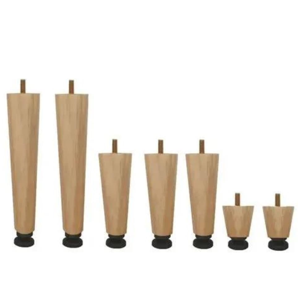 Kit Pé de cama Box Casal Anti Refluxo C/7 Pés Articulados Natural