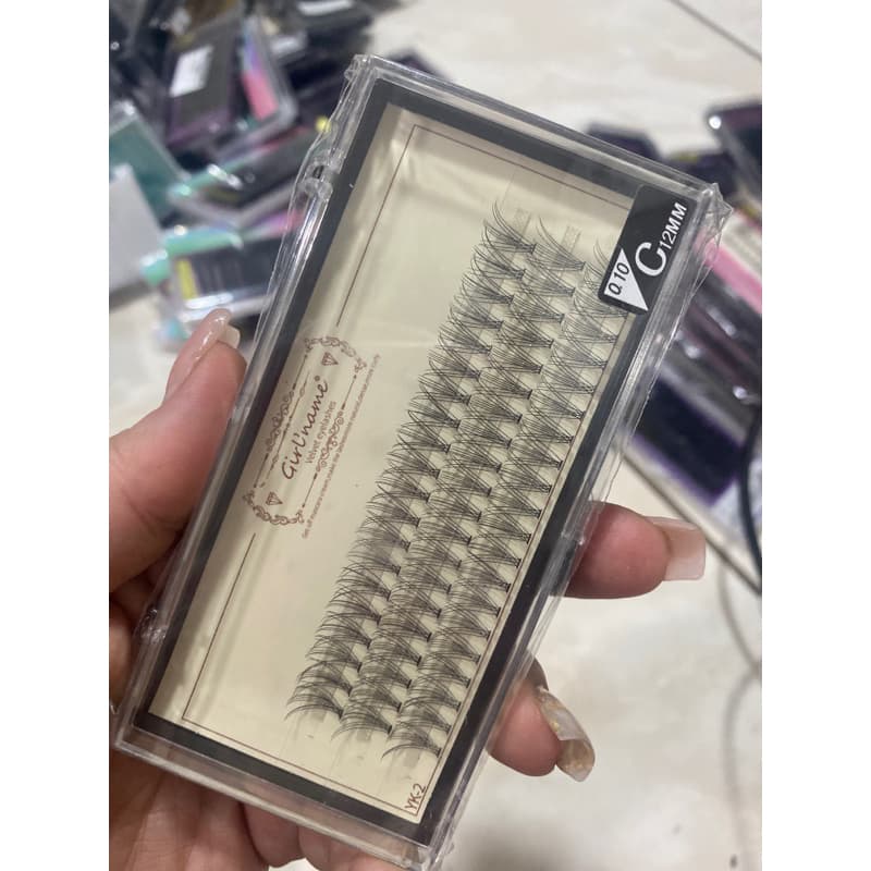1 caixa de cílios individuais 0,07mm/10mm 60 conjunto de raiz com cola suave 3D DIY individual cluster cílios vison extensão de cílios falsos Enxerto feito à mão cílios postiços sem nós