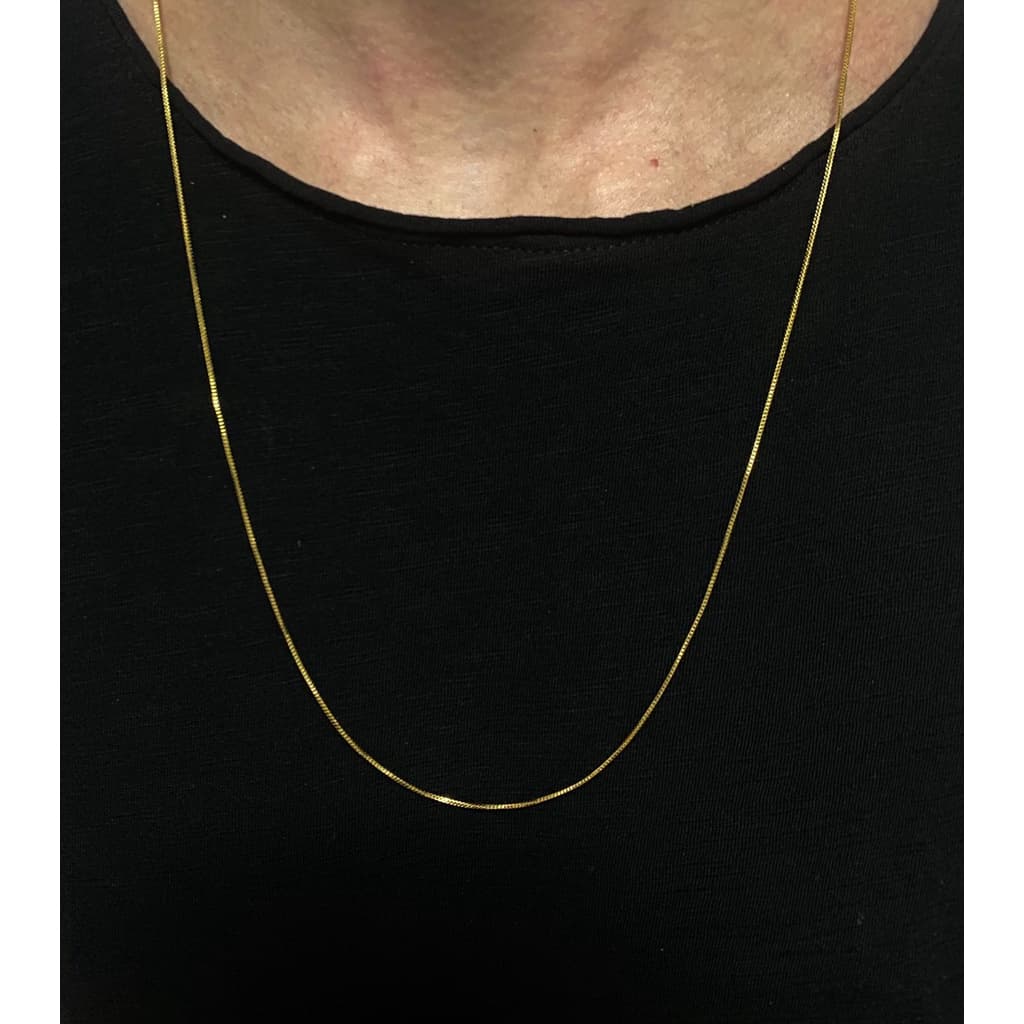 Corrente Masculina Fina Banhada A Ouro 18k - Envio Imediatov