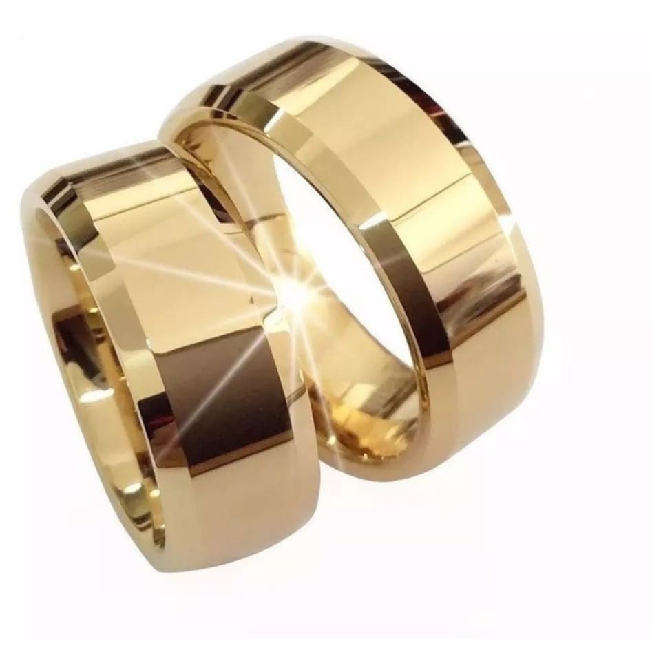 Par Alianças De Tungstenio Casamento 6mm Chanfradas 2021