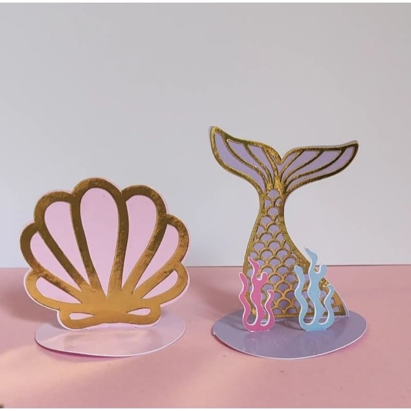 10 Apliques de Latinha Sereia 3D 5x5