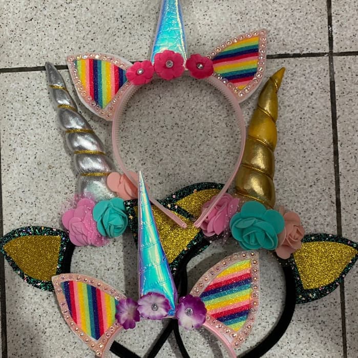 Tiara de Unicórnio Modelos Diversos Coloridos