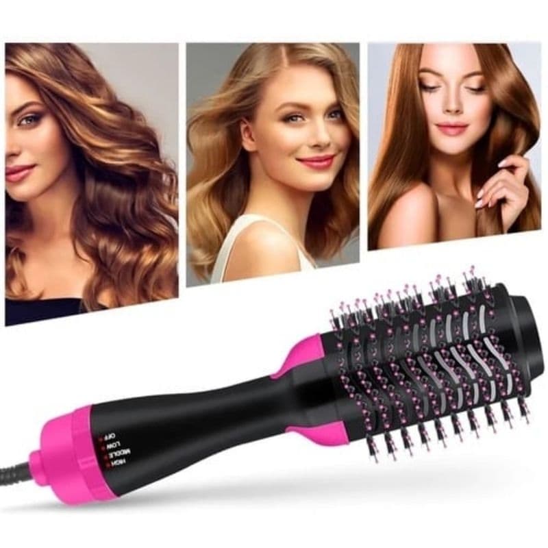 Escova Secadora 110 v Alisadora Modeladora Profissional 3 Em 1 Seca Alisa Cabelo Quente