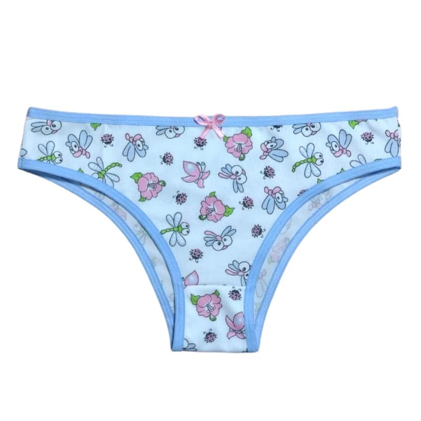 Kit 5 Calcinhas Menina Moça Juvenil Estampadas Para Revenda