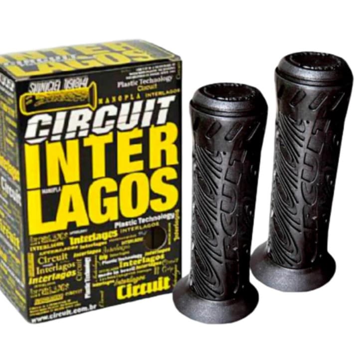Manopla de Bicicleta Bike Punho Luva Circuit Interlagos Preta Par