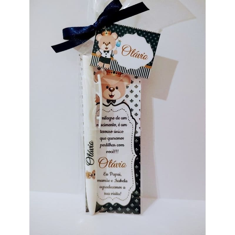 Kit lembrancinha para Maternidade Caneta com Marca pagina
