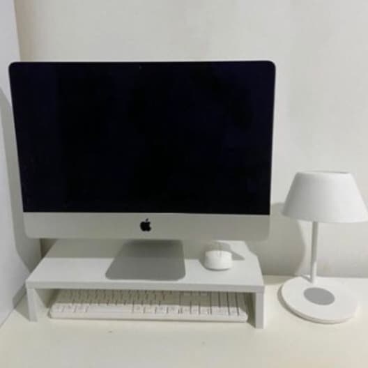 Base Suporte De Monitor Mdf Branco 100% Organizador Escritório Home Office