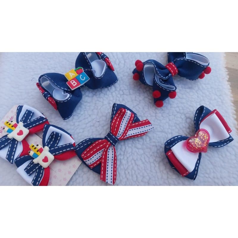 kit escolar/laço de meninas/volta as aulas/laço infantil/tenho outras cores disponíveis