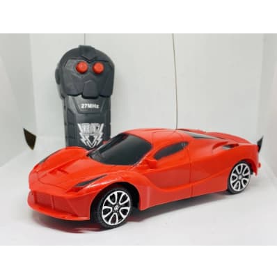 Carrinho Controle Remoto - Vermelho Amarelo Carro Brinquedo 2 funções Esportivo RC