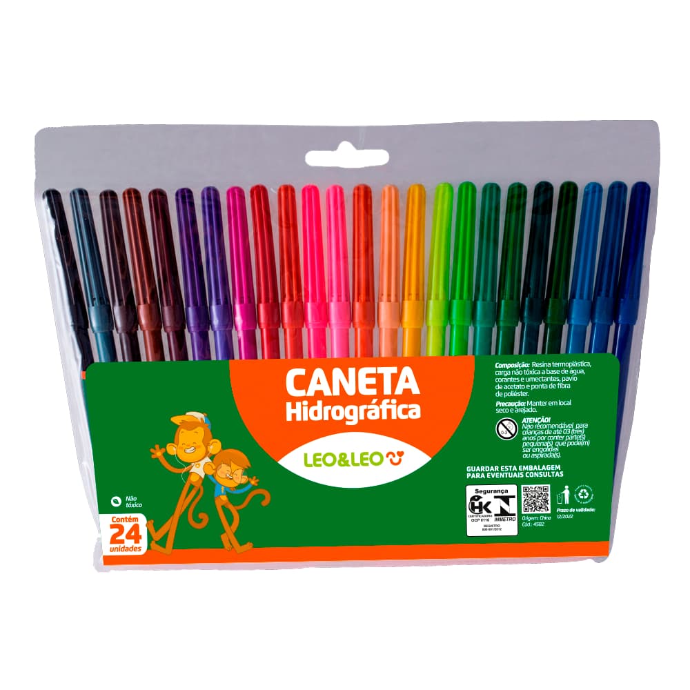 Canetinha Hidrográfica c/ 24 un Leo&Leo
