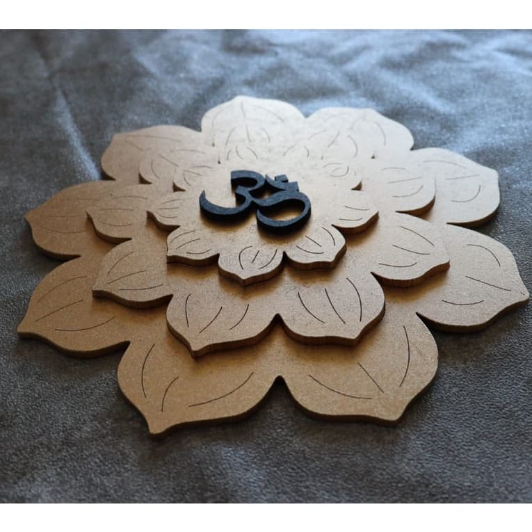 Incensário - Porta Incenso - Suporte para Incenso  Flor de Lótus/Ohn em camadas de MDF 3mm - Varias Cores