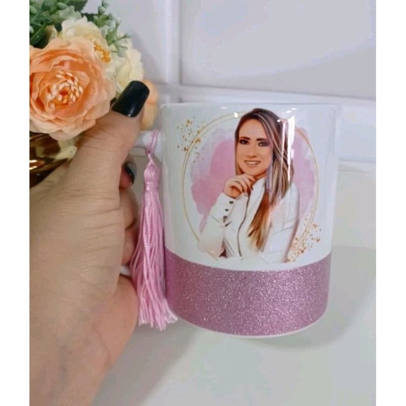 CANECA PERSONALIZADA COM GLITER