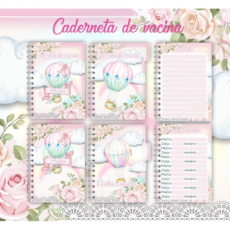 caderneta de vacinação sus personalizada tema blão