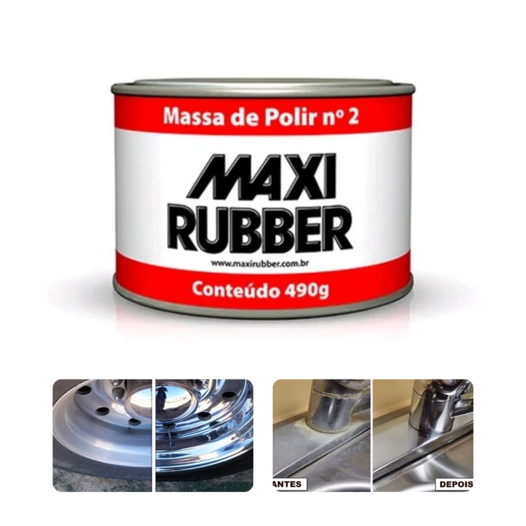 Massa De Polir Maxi Rubber Nº2 490gr