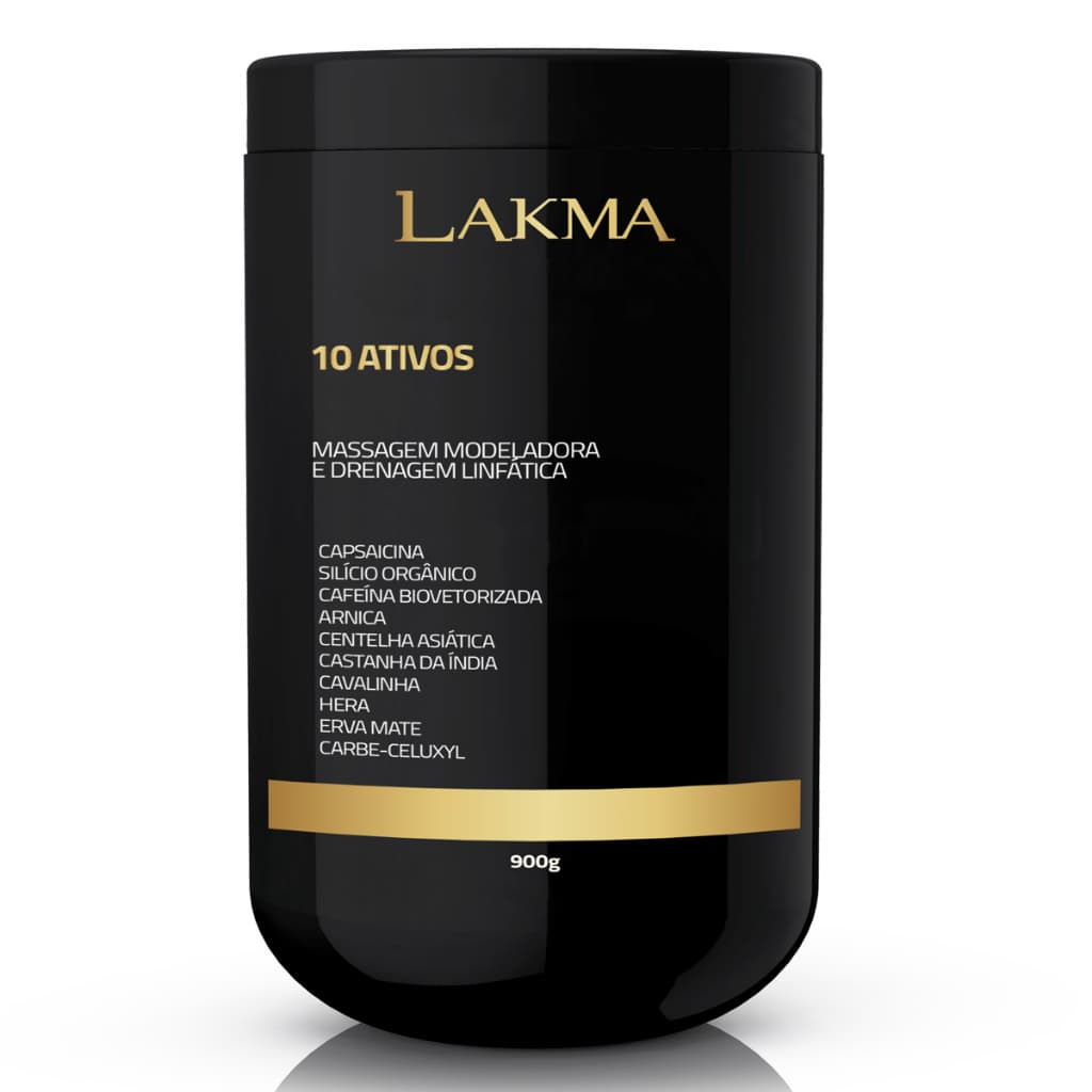 Lakma Creme De Massagem 10 Ativos Drenagem E Modeladora 900g