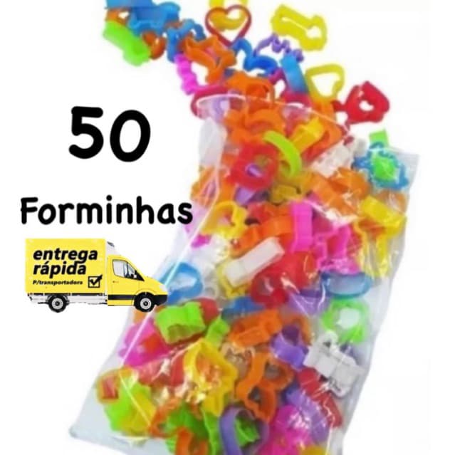 50 Cortadores Forminhas Moldes para Massinha de modelar